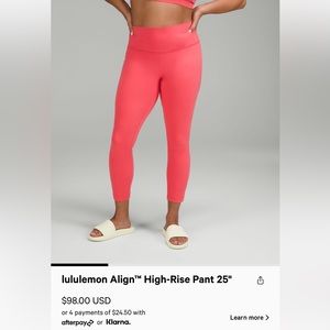 Lululemon align leggings - 25” inseam